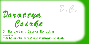 dorottya csirke business card